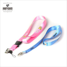 Alta calidad de seda Sceen impresión lisa Nylon Material Lanyard